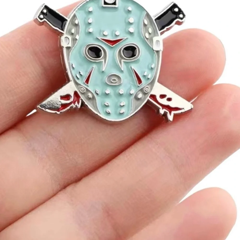 Brand New Halloween Jason Enamel Pin